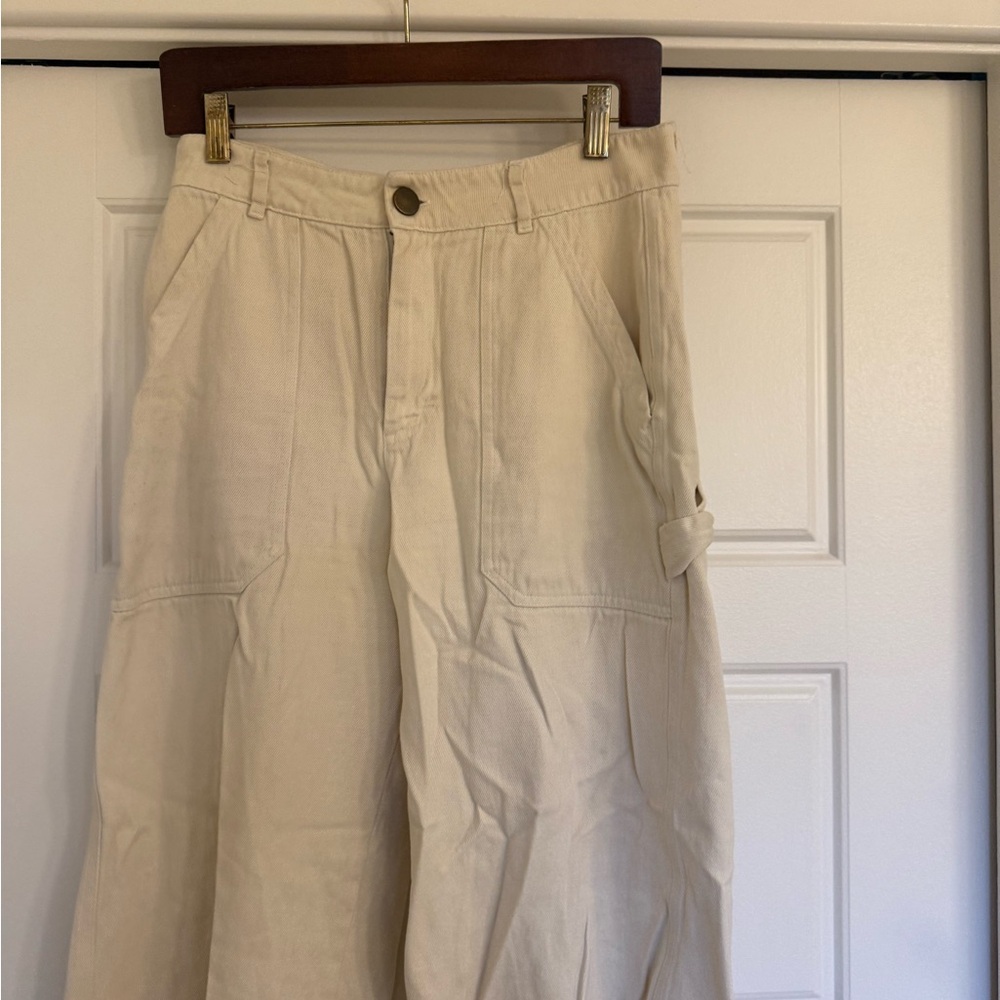 Back Beat Co. Cream Wide Leg Pants - Picture 2 of 5